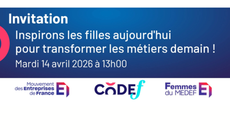 Inspirons les filles aujourd'hui pour transformer les métiers demain - Mardi 14 avril à l'Institut Pasteur